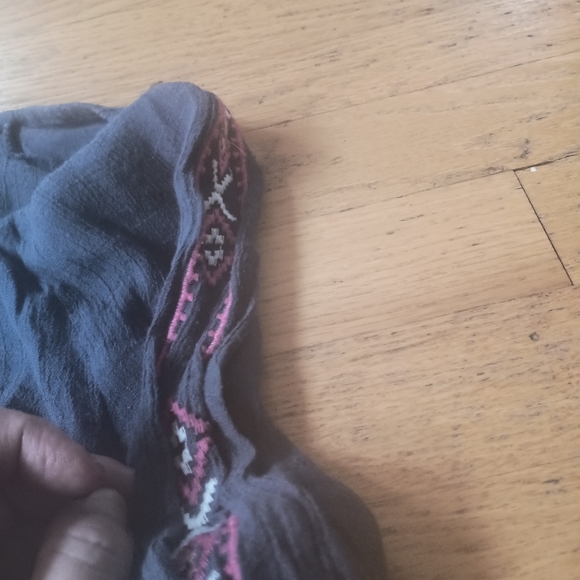 MINE TOO LADIES WOMENS 2X BOUTIQUE BOHEMIAN TOP BLOUSE SHIRT SOUTHWEST SPRING - Picture 3 of 5